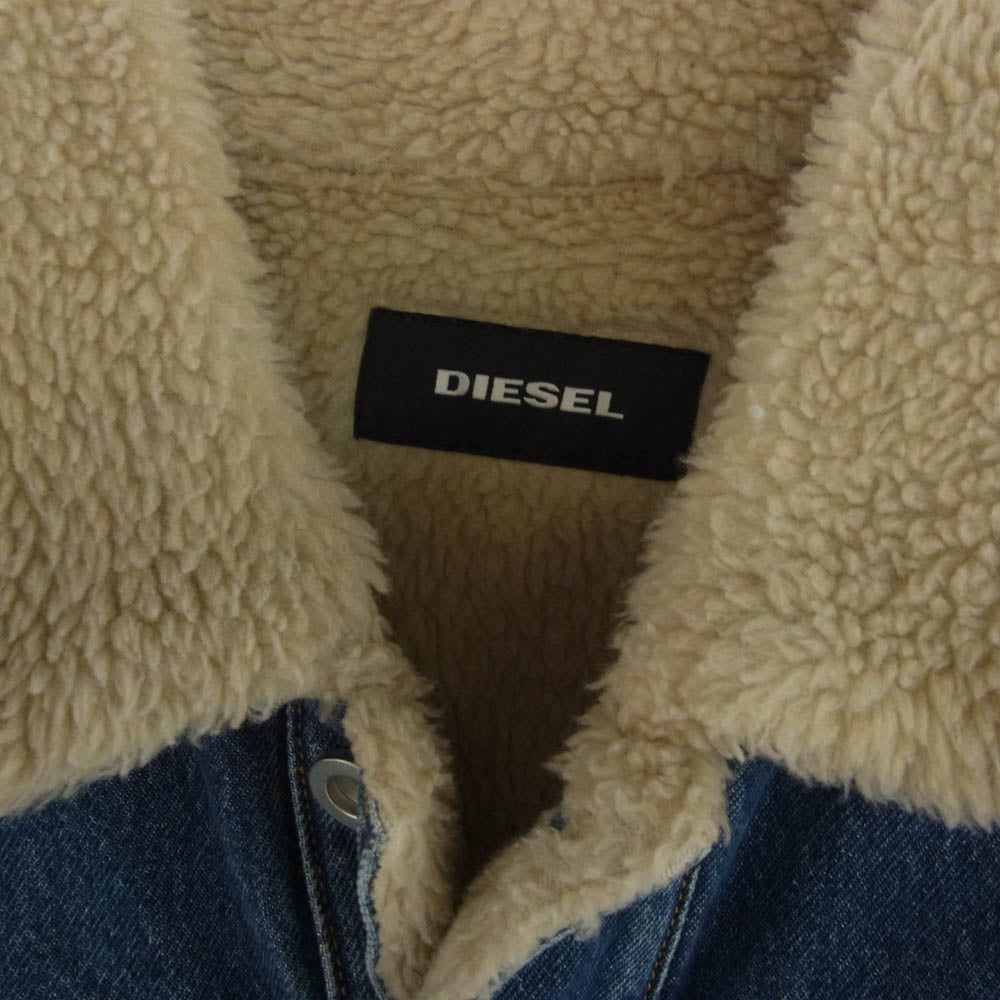 DIESEL ディーゼル ボア デニム ジャケット インディゴブルー系 M【中古】