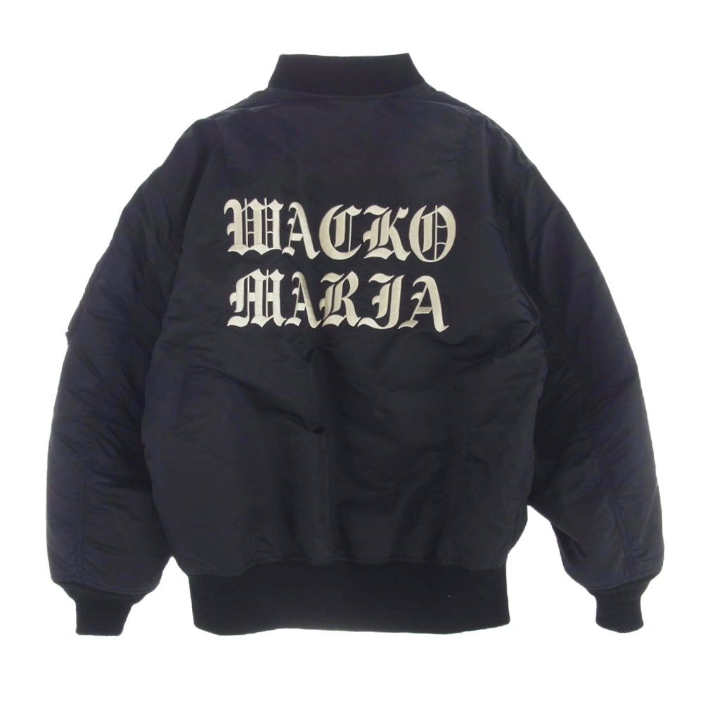 WACKO MARIA ワコマリア MA-1 FLIGHT JACKET TYPE-3 フライト ボンバー ジャケット ブラック系 L【中古】