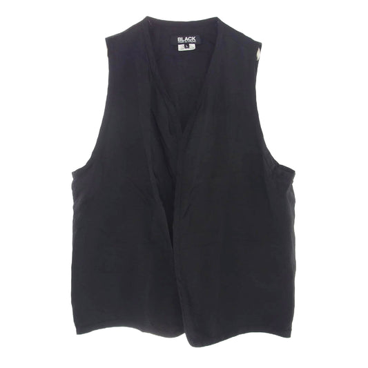 BLACK COMME des GARCONS ブラックコムデギャルソン 1G-V002 AD2020 レーヨン バック刺繍 ベスト ブラック系 L【中古】