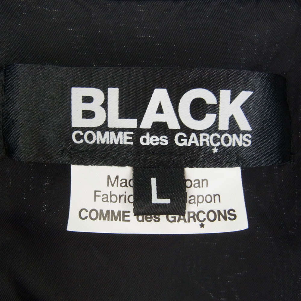 BLACK COMME des GARCONS ブラックコムデギャルソン 1G-V002 AD2020 レーヨン バック刺繍 ベスト ブラック系 L【中古】
