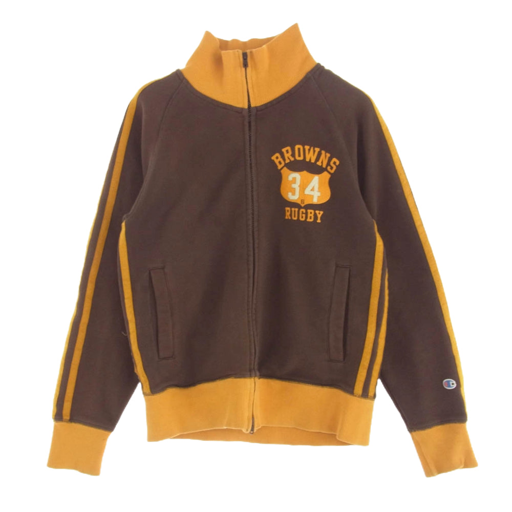 Champion チャンピオン C8-N032R コットン ダブルジップ トラック ジャケット ブルゾン ブラウン系 L【中古】