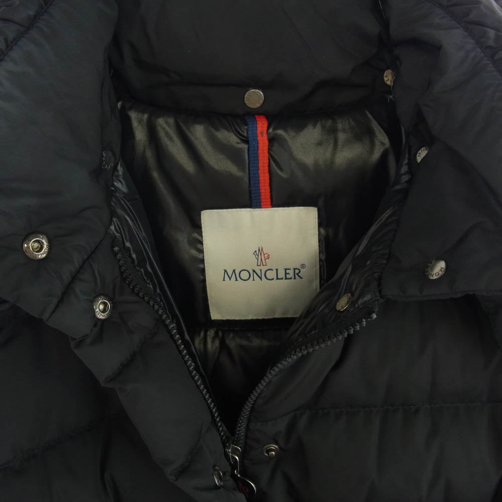MONCLER モンクレール 国内正規品 ADOXA アドクサ フーデッド ダウンコート ダウンジャケット ブラック系  0 【中古】