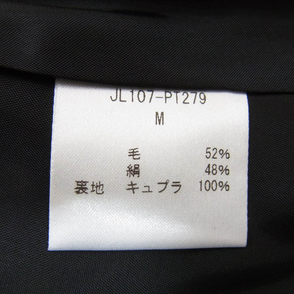 ジョンリンクス JL107-PT279 silk wool pants シルク ウール テーパード パンツ ブラック系 M【中古】