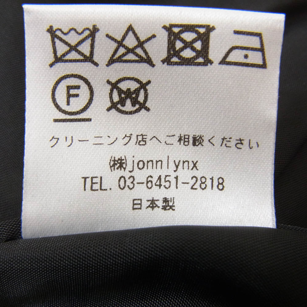 ジョンリンクス JL107-PT279 silk wool pants シルク ウール テーパード パンツ ブラック系 M【中古】