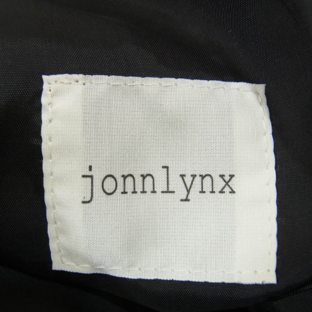 ジョンリンクス JL109-PT454 シープレザー 羊革 1タック ストレート パンツ ブラック系 M【中古】