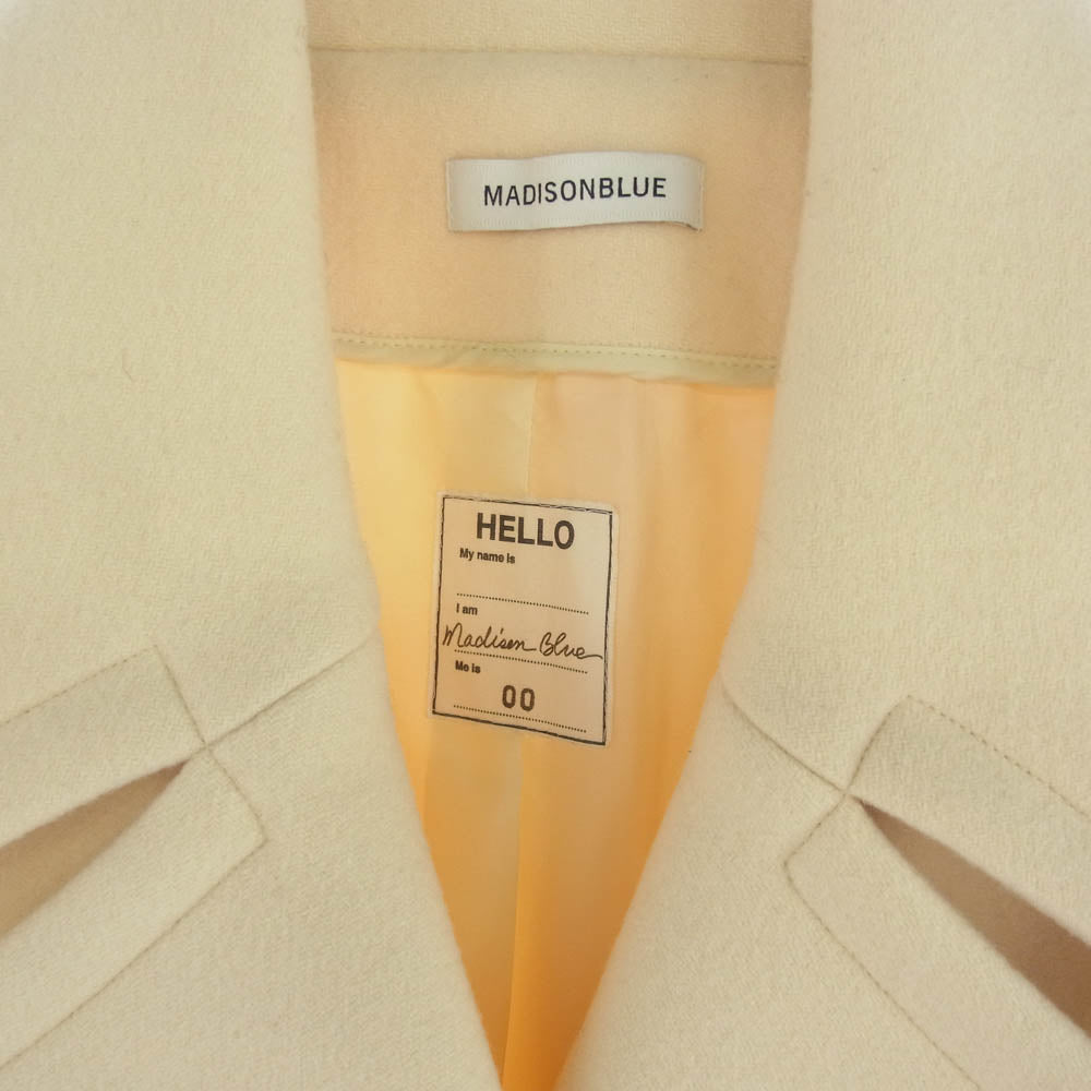 MADISON BLUE マディソンブルー 17AW MB174-2011 メルトン ウール ビッグ Pコート オフホワイト系【中古】
