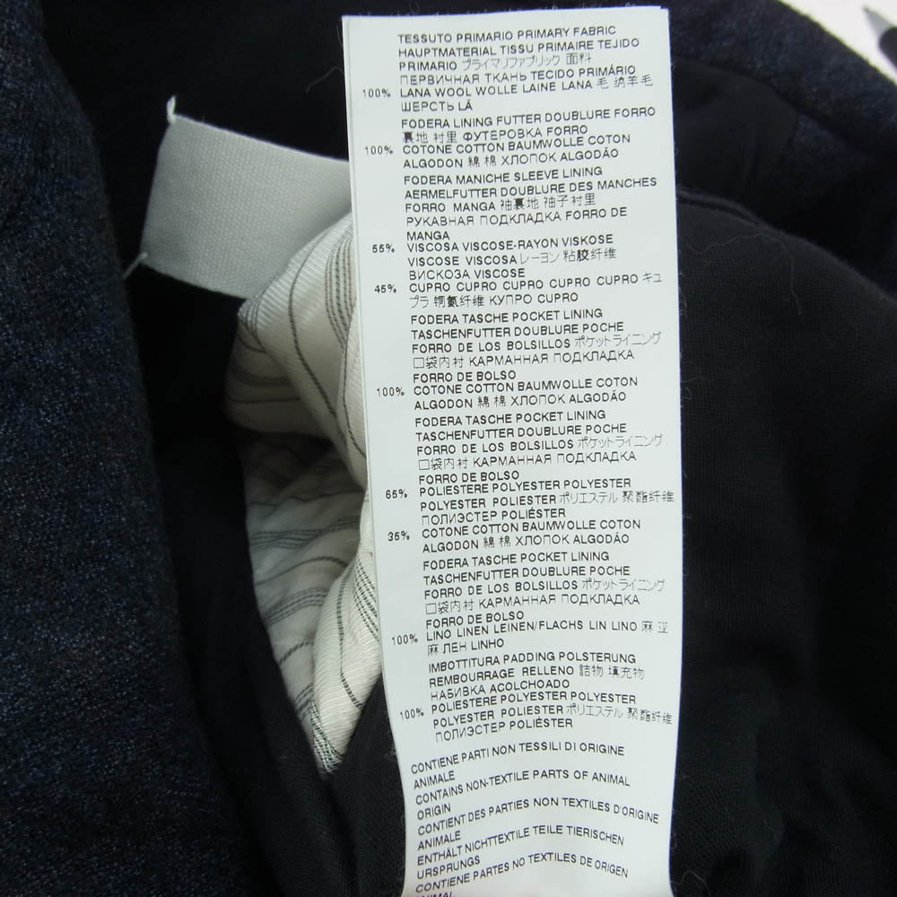 MAISON MARGIELA メゾンマルジェラ 22SS S31BN0330 白タグ Co-Ed インサイドアウト 再構築 中綿 ジャケット ネイビー系 ホワイト系 40【中古】