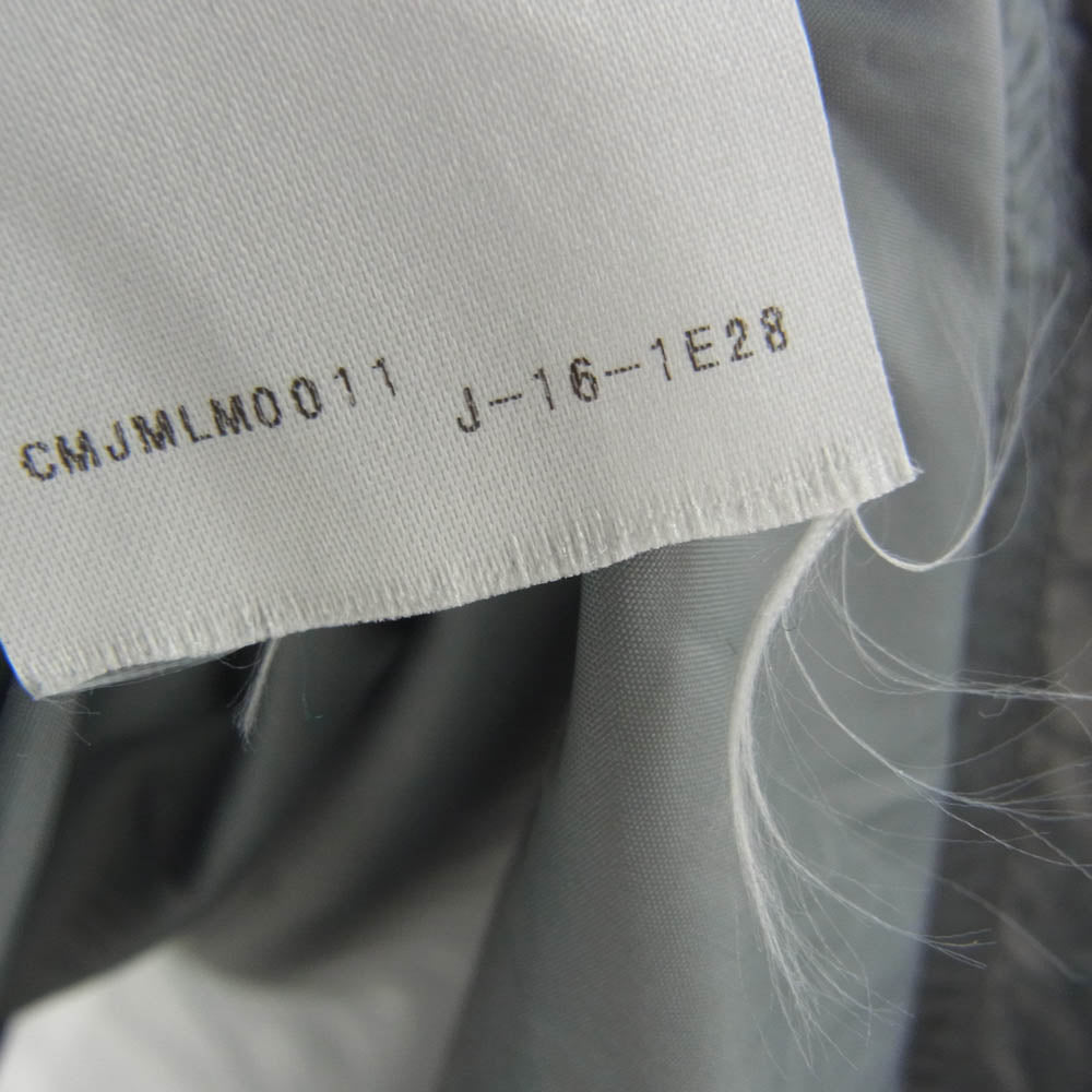 JIL SANDER ジルサンダー バックプリントパッチ ダブルジップ ナイロン フーデッド ジャケット グレー系 50【中古】