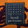 mina perhonen ミナペルホネン e651 flower nest ウール リネン フラワー総柄 エッグ バッグ ハンドバッグ オレンジ系 パープル系【中古】
