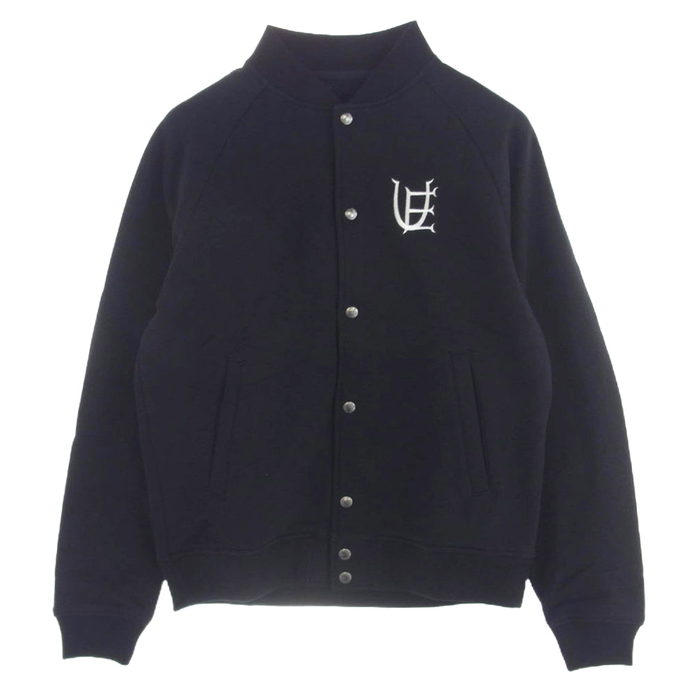 uniform experiment ユニフォームエクスペリメント 24SS AUTHENTIC LOGO SWEAT VARSITY JACKET オーセンティック ロゴ スウェット ブルゾン ブラック系 2【新古品】【未使用】【中古】