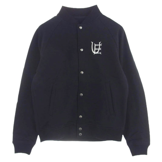 uniform experiment ユニフォームエクスペリメント 24SS AUTHENTIC LOGO SWEAT VARSITY JACKET オーセンティック ロゴ スウェット ブルゾン ブラック系 2【新古品】【未使用】【中古】