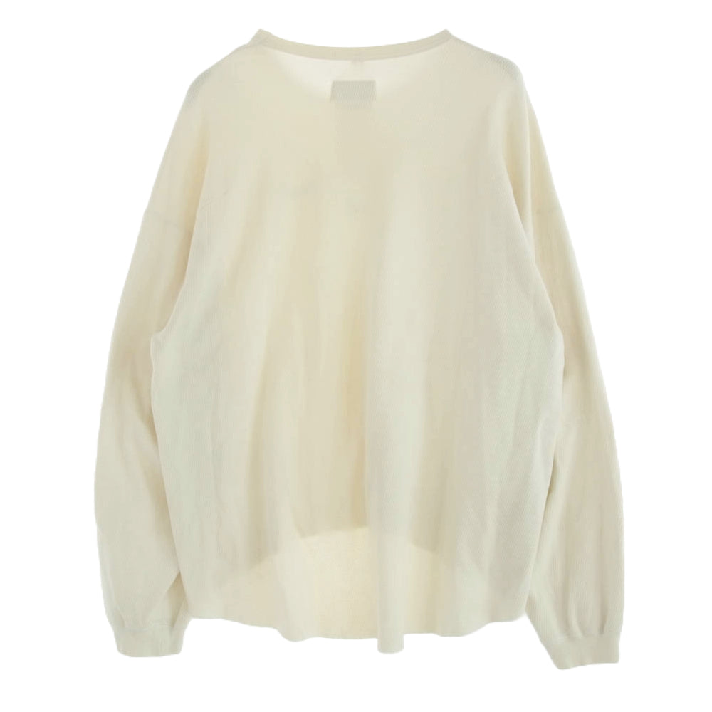 ダブレット 19AW33CS134 Skeleton Embroidery Thermal shirt スケルトン 刺繍 サーマル カットソー オフホワイト系 M【中古】