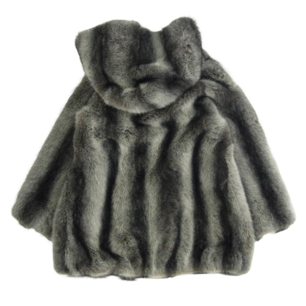 スモークライズ JJ9088 FULL FAUX FUR COAT フル フェイク ファー コート ジャケット M/L ホワイト系 ブラック系 M/L【新古品】【未使用】【中古】