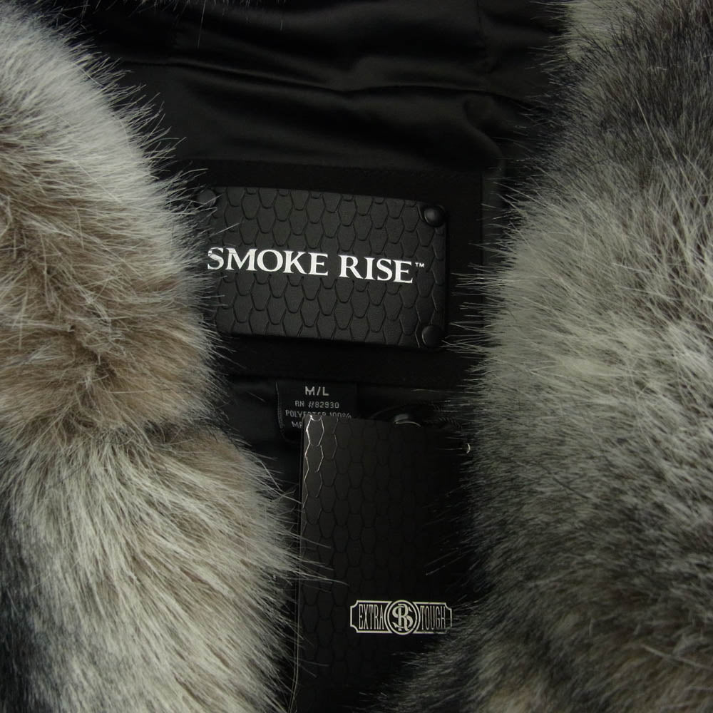 スモークライズ JJ9088 FULL FAUX FUR COAT フル フェイク ファー コート ジャケット M/L ホワイト系 ブラック系 M/L【新古品】【未使用】【中古】