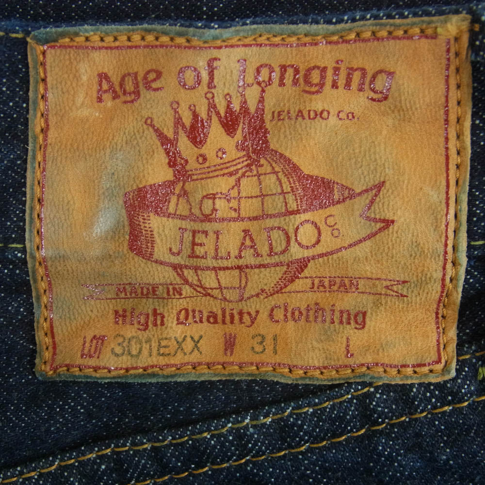 JELADO ジェラード JP94301E 301XX standard straight denim pants デニム パンツ ジーンズ インディゴブルー系 W31【新古品】【未使用】【中古】