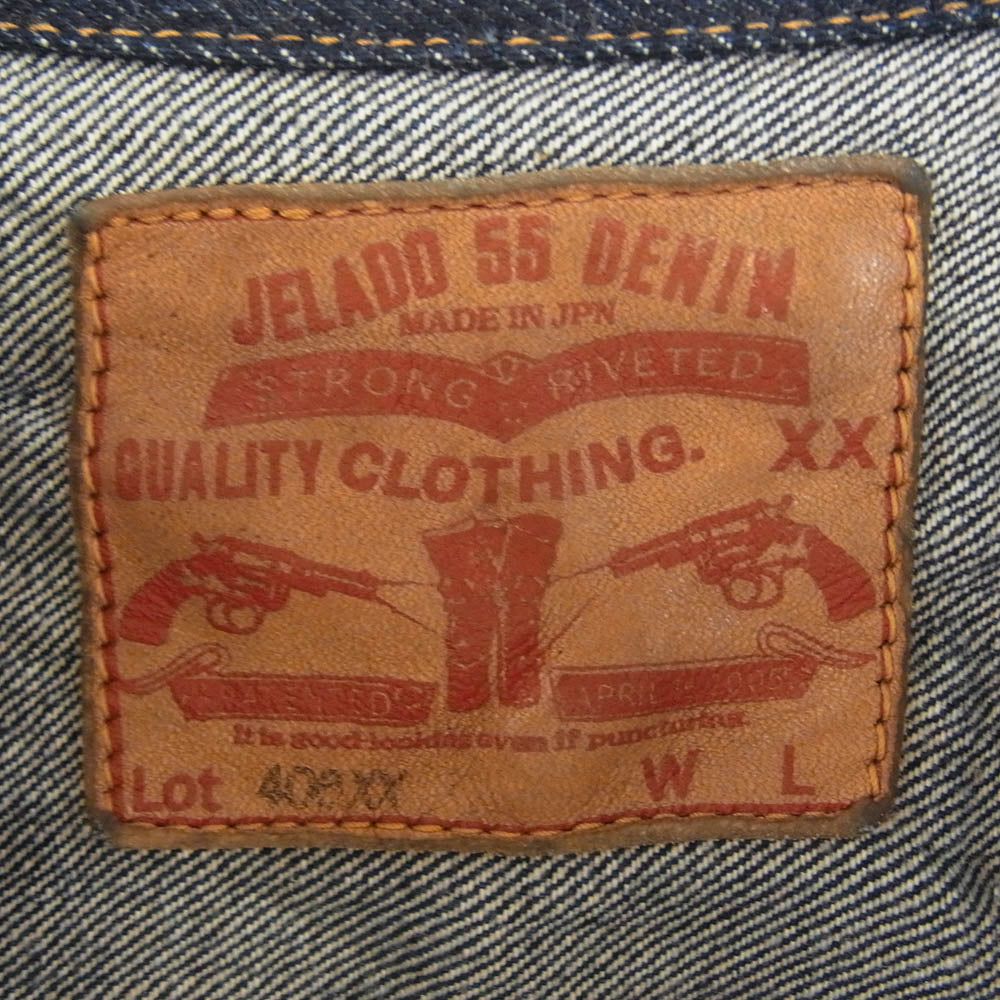 JELADO ジェラード JP94406 55 Denim Jacket  406XX 加工 デニム ジャケット インディゴブルー系 L【新古品】【未使用】【中古】