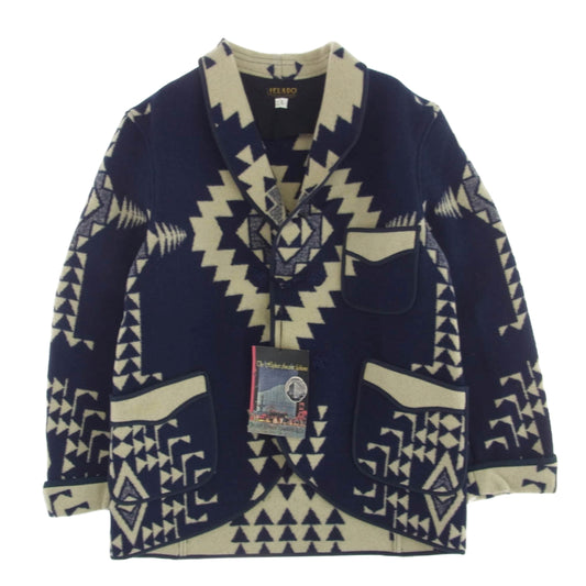 JELADO ジェラード AG63401 Salem Crosby Jacket Old Navy ネイティブ柄 ブランケット ジャケット ネイビー系 L【新古品】【未使用】【中古】