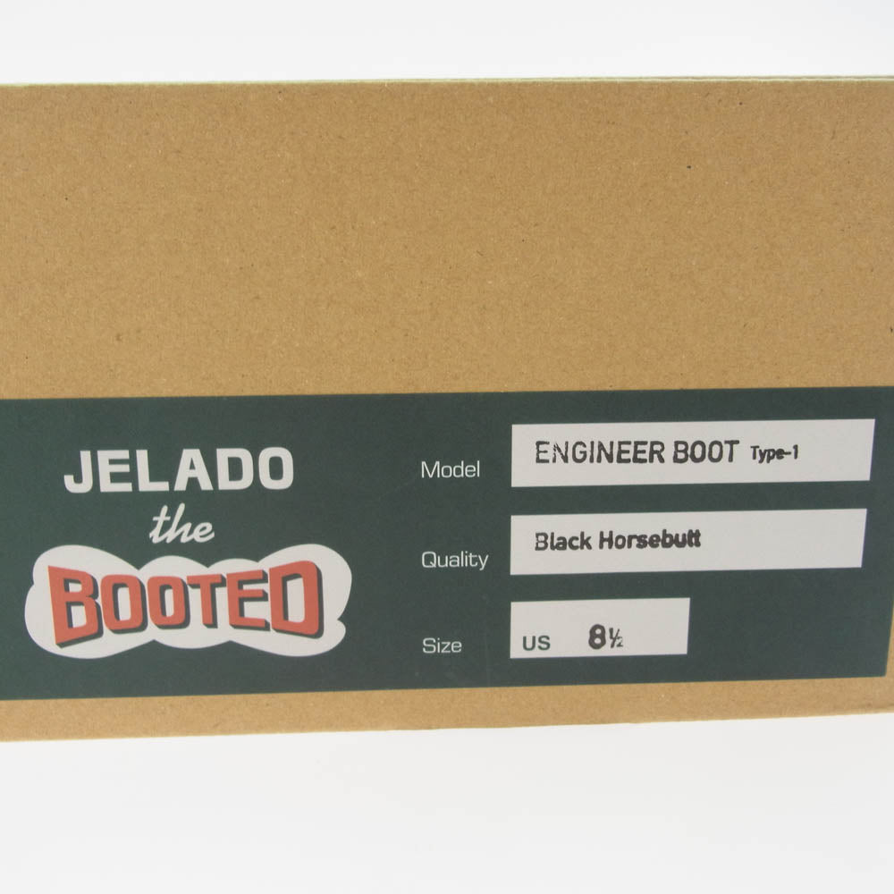 JELADO ジェラード 茶芯 the BOOTED ENGINEER BOOT BLACK エンジニア ブーツ ブラック系 US8.5【新古品】【未使用】【中古】