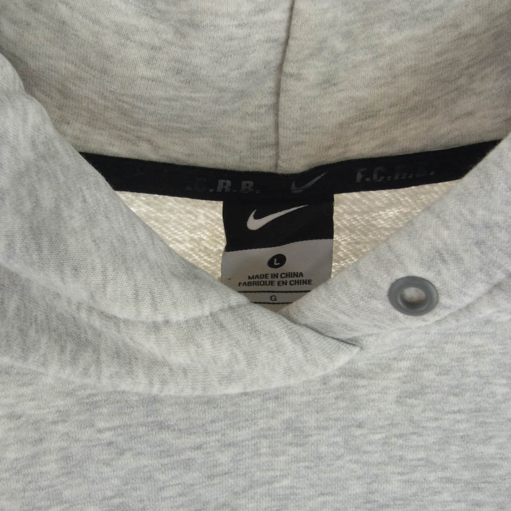 F.C.R.B. エフシーアールビー 15AW 789529-063 SWEAT HOODIE ビッグスウェット ロゴ スウェット フーディ パーカー グレー系 L【中古】