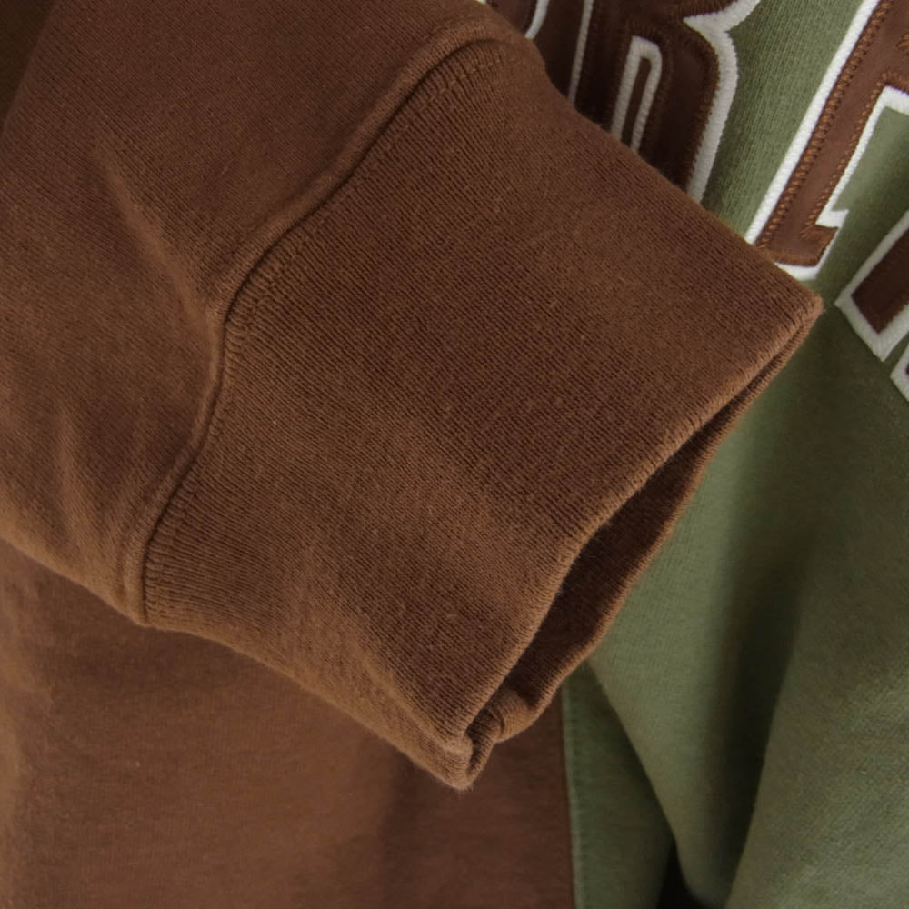 Supreme シュプリーム 18AW Split Crewneck Sweatshirt Brown スプリット クルーネック スウェット ブラウン Lサイズ ブラウン系 グリーン系 L【中古】