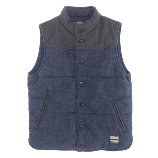 MOMOTARO JEANS 桃太郎ジーンズ デニム 中綿 ベスト インディゴブルー系 38【中古】