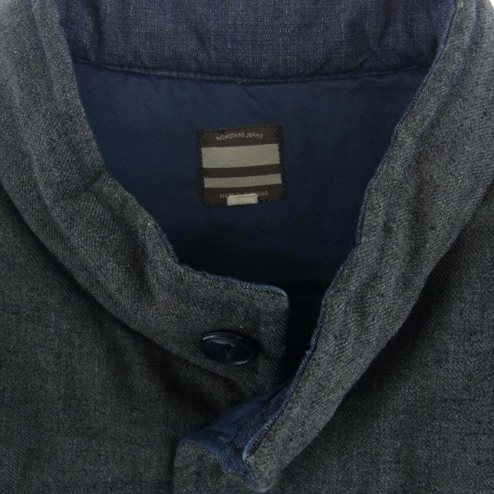 MOMOTARO JEANS 桃太郎ジーンズ デニム 中綿 ベスト インディゴブルー系 38【中古】