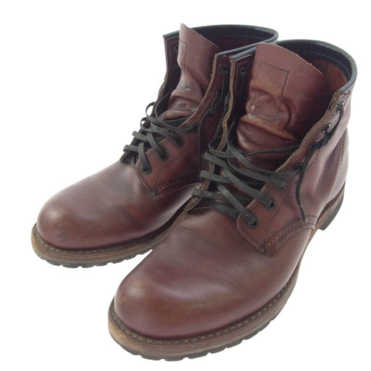 RED WING レッドウィング 9011 BECKMAN BOOTS ベックマン ブラックチェリー レザー ブーツ ブラウン系 27cm【中古】