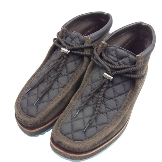 MONCLER モンクレール H20924D00020 M2285 × Clarks クラークス WALLABEE ワラビー スエード シューズ　 ブラウン系 26.5cm【中古】