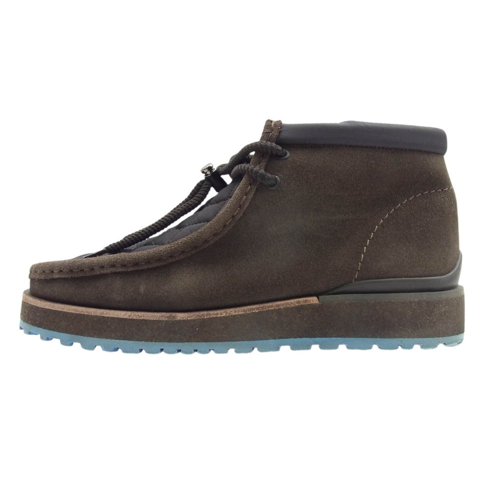 MONCLER モンクレール H20924D00020 M2285 × Clarks クラークス WALLABEE ワラビー スエード シューズ　 ブラウン系 26.5cm【中古】