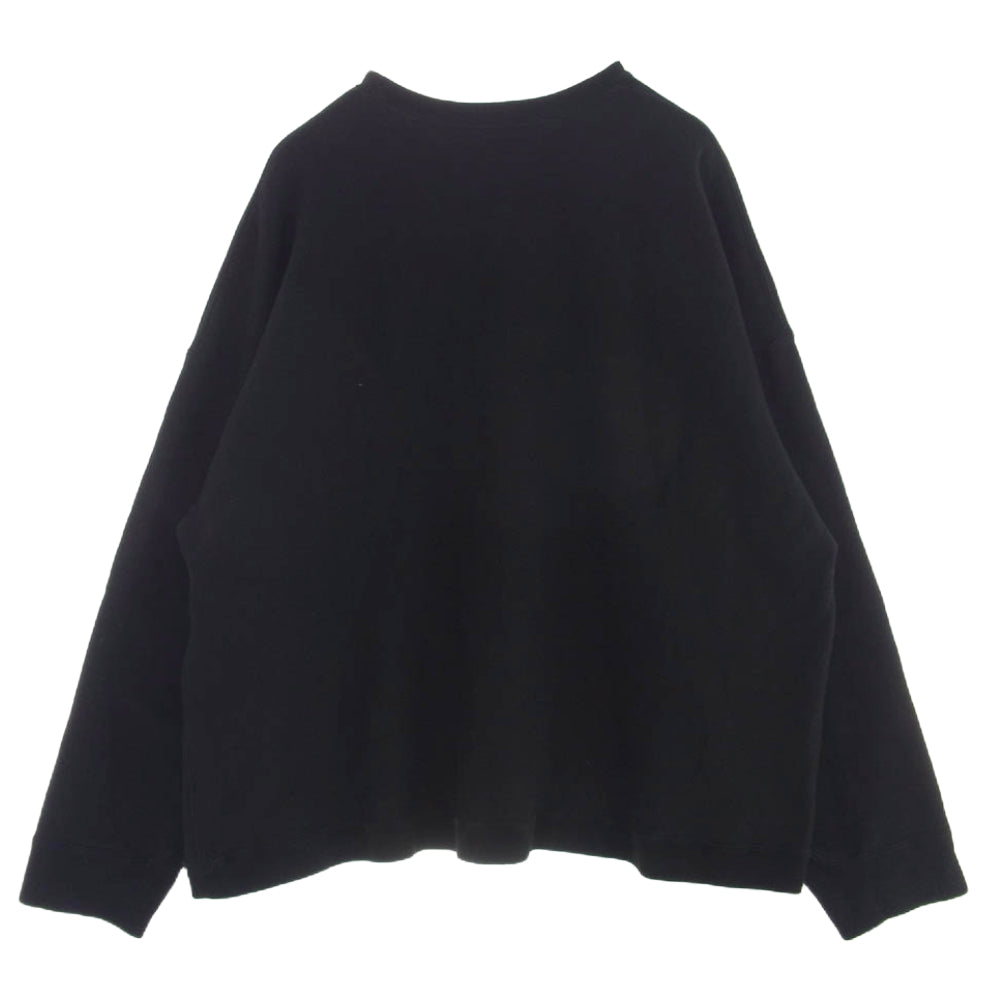 ATON エイトン KKAGBM0101 GARMENT DYE URAKE OVERSIZED SWEAT ガーメントダイ 裏毛 オーバーサイズ スウェット トレーナー ブラック系 04【中古】