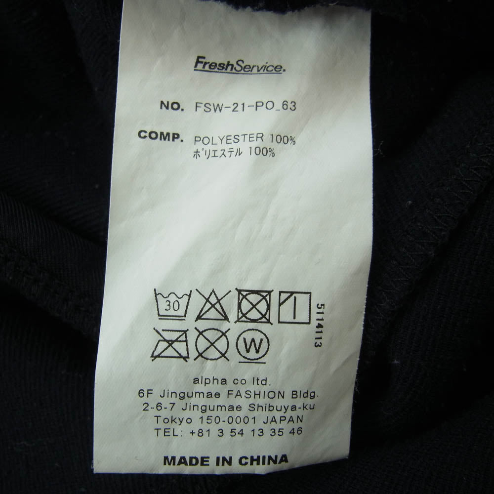 FreshService フレッシュサービス FSW-21-PO POLARTEC FLEECE PULLOVER ポーラテック フリース プルオーバー ジャケット ブラック系 F【中古】