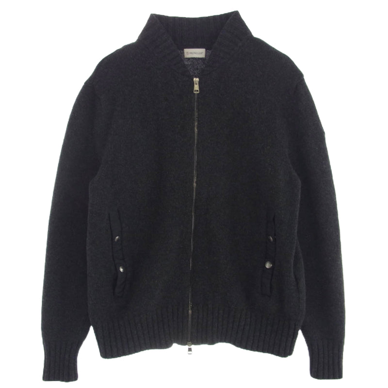 MONCLER モンクレール C20919409600 9799K モンクレールジャパンタグ MAGLIONE TRICOT CARDIGAN ウール ニット ブルゾン グレー系【中古】