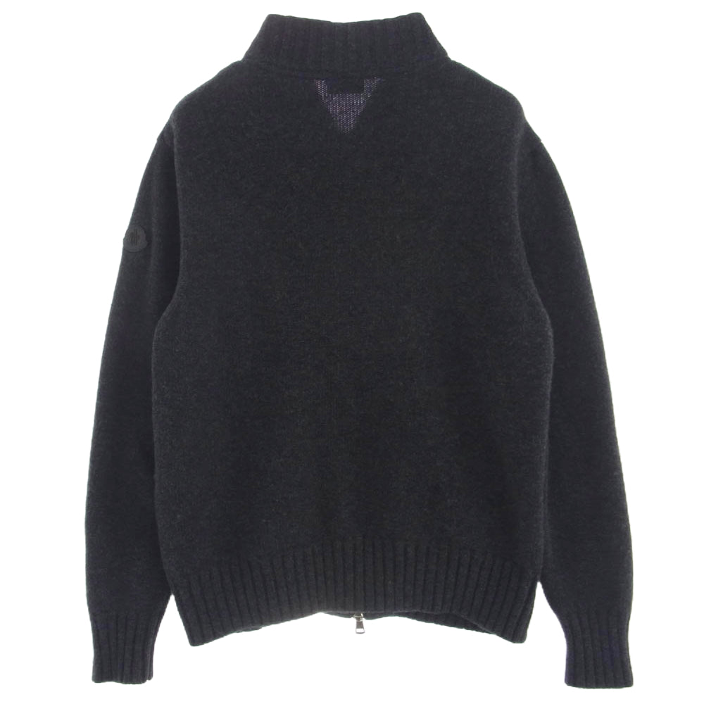 MONCLER モンクレール C20919409600 9799K モンクレールジャパンタグ MAGLIONE TRICOT CARDIGAN ウール ニット ブルゾン グレー系【中古】