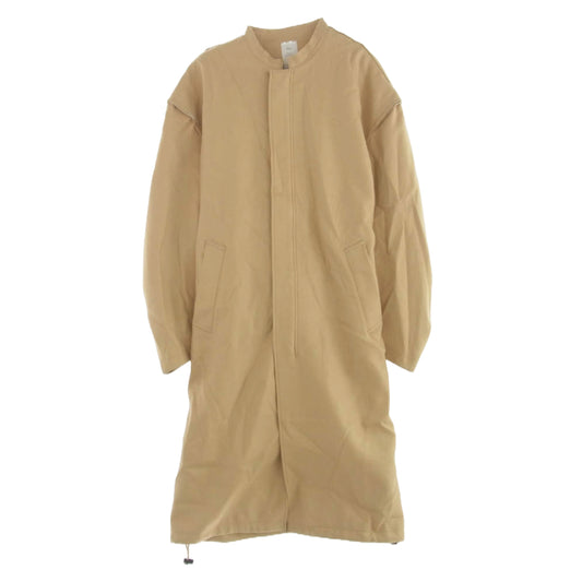 ネーム 17AW NMCO-17AW-002 ウール ダブルクロス ベルテッド フルジップ コート ライトブラウン系 1【中古】