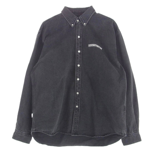 ディスイズネバーザット Washed Denim Shirt ウォッシュド デニムシャツ グレー系 L【中古】