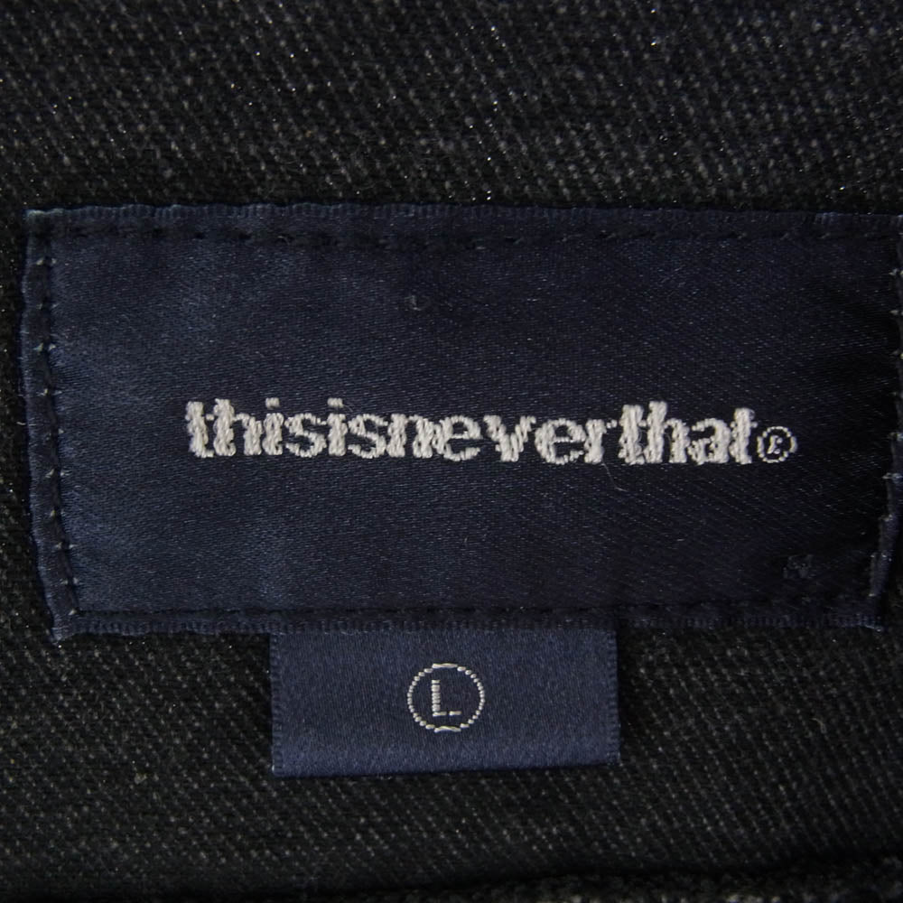ディスイズネバーザット Washed Denim Shirt ウォッシュド デニムシャツ グレー系 L【中古】