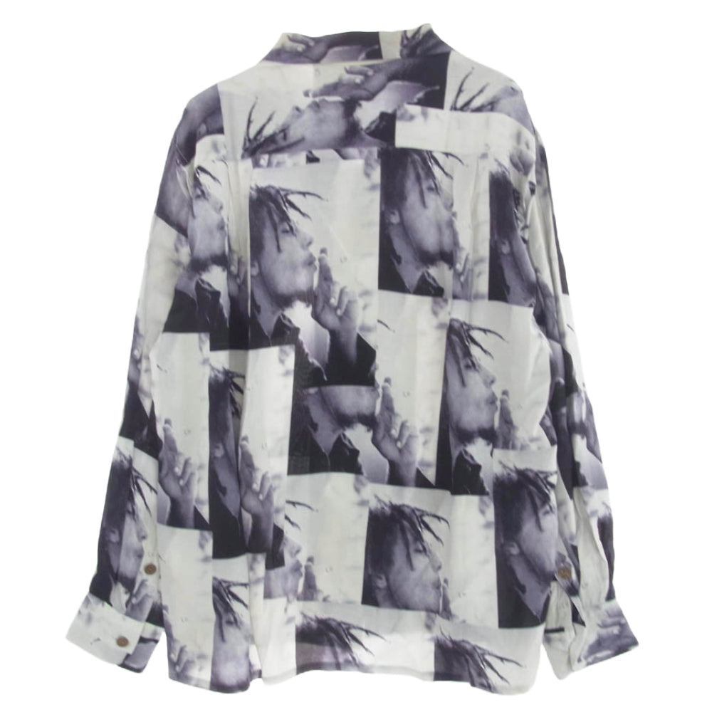 WACKO MARIA ワコマリア BOB MARLEY HAWAIIAN SHIRT L/S ボブマーリー ロングスリーブ ハワイアン 長袖 シャツ ホワイト マルチカラー系 M【中古】
