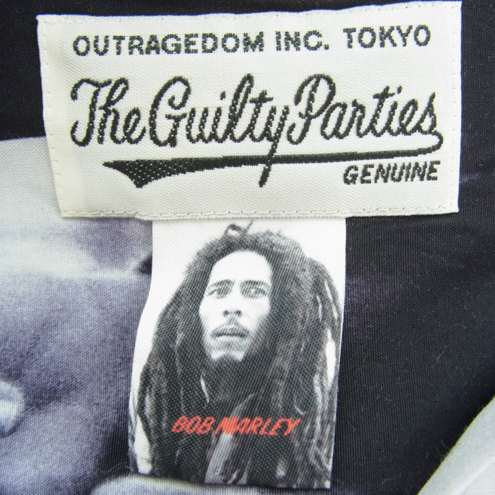 WACKO MARIA ワコマリア BOB MARLEY HAWAIIAN SHIRT L/S ボブマーリー ロングスリーブ ハワイアン 長袖 シャツ ホワイト マルチカラー系 M【中古】
