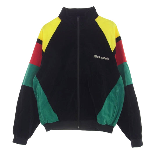 WACKO MARIA ワコマリア VELVETEEN TRACK JACKET ベルベット フルジップ トラックジャケット ブラック系 マルチカラー系 S【中古】