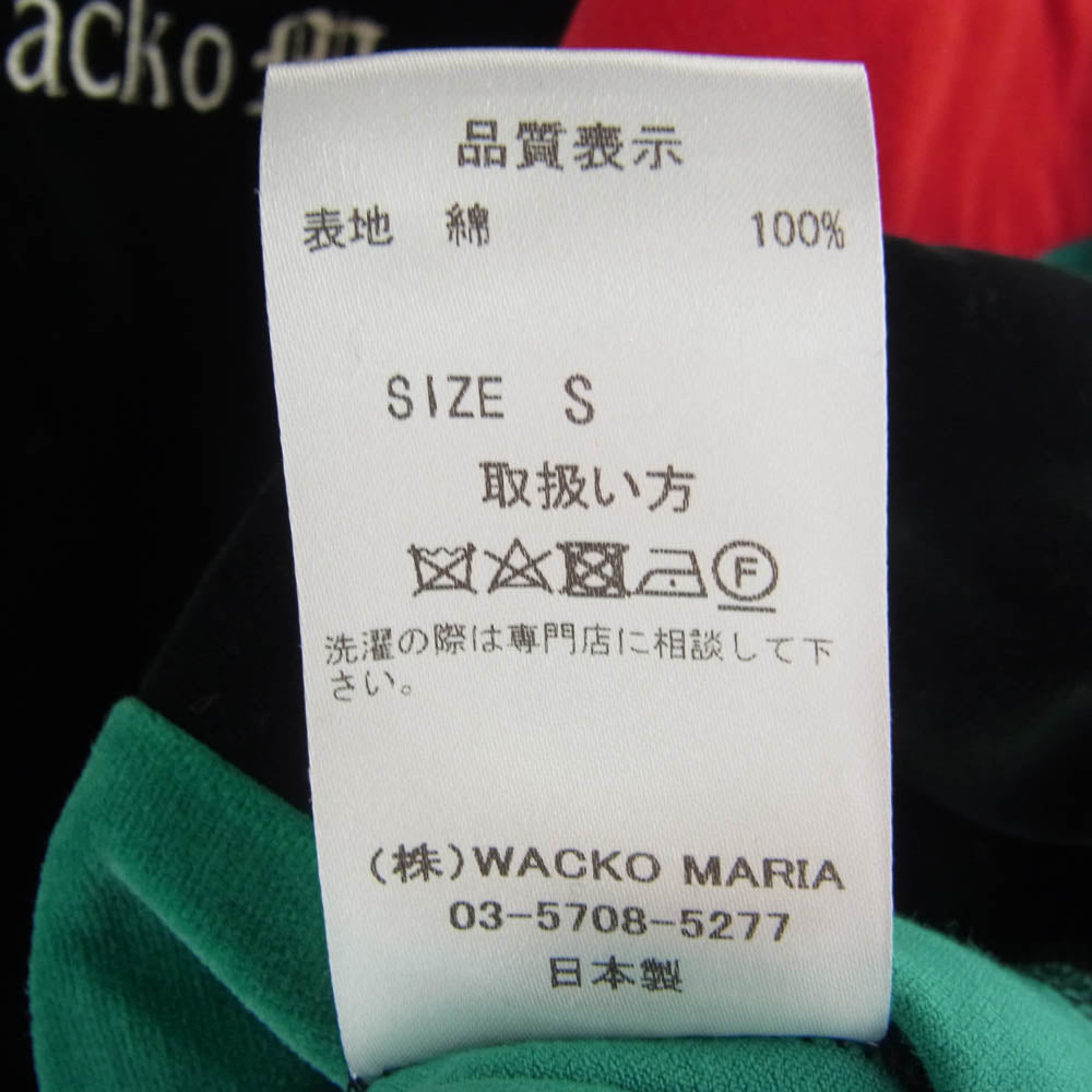 WACKO MARIA ワコマリア VELVETEEN TRACK JACKET ベルベット フルジップ トラックジャケット ブラック系 マルチカラー系 S【中古】