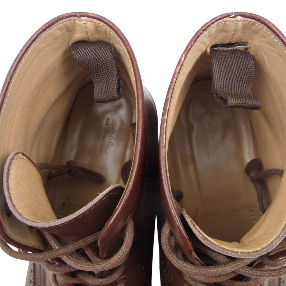 A.P.C. アーペーセー レースアップ レザー ブーツ ブラウン系 43【中古】
