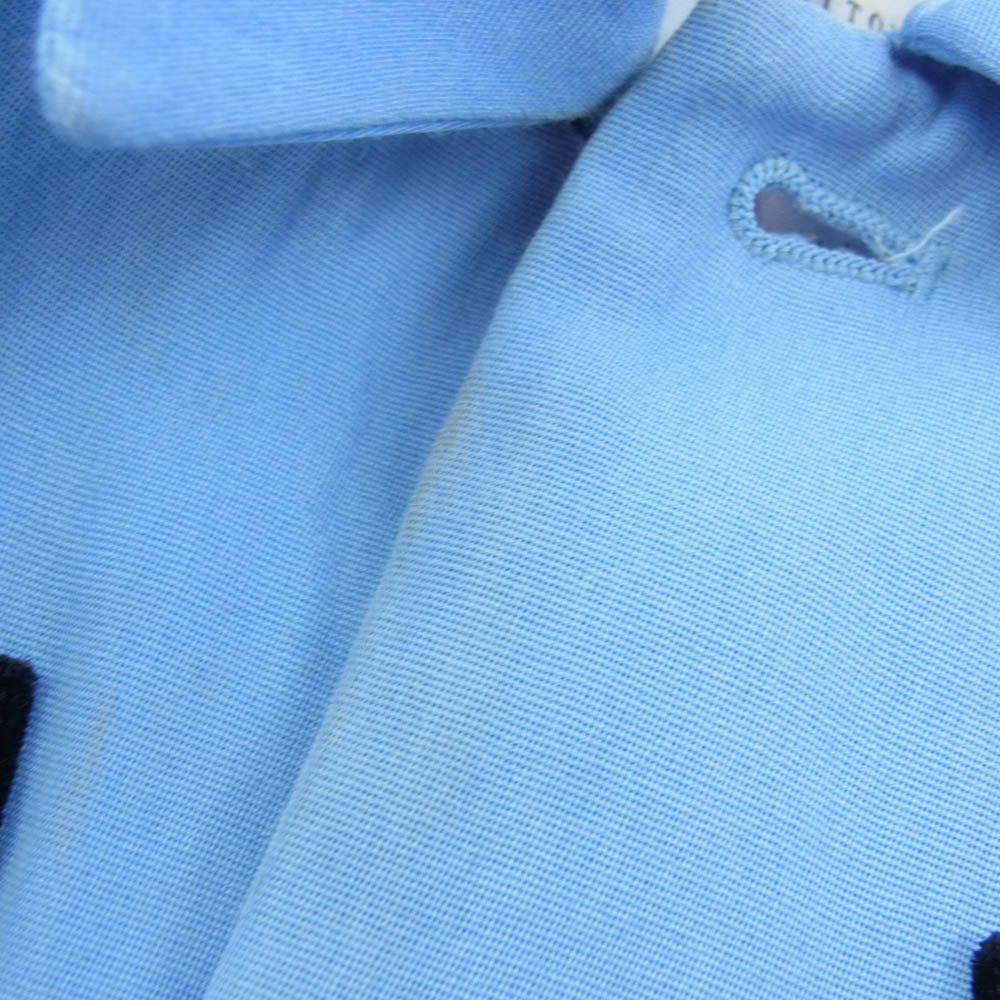 Sacai サカイ 24-07492 Double Faced Silk Cotton Shirt Dres ダブルフェイス シルク コットン シャツ ドレス ジャケット ライトブルー系 ブラック系 2【中古】