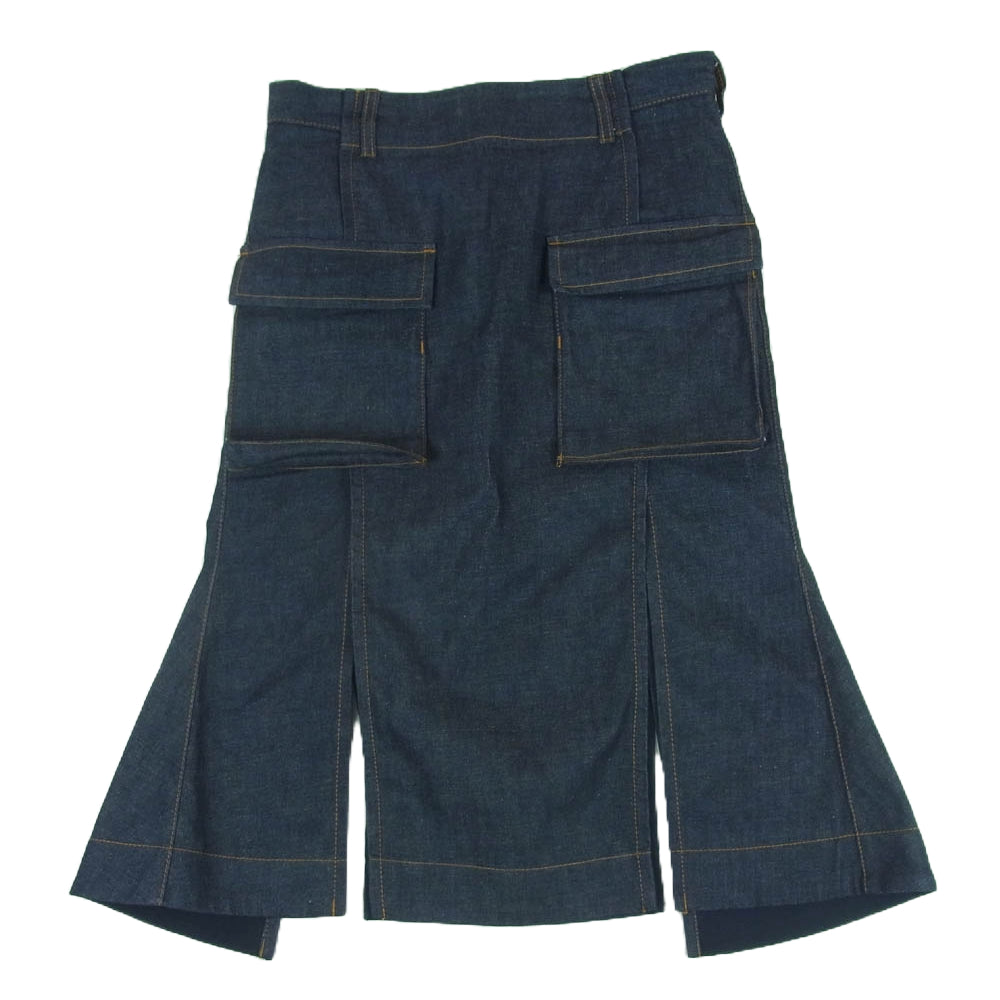 Sacai サカイ 24-07355 Denim Skirt デニム スカート インディゴブルー系 2【中古】