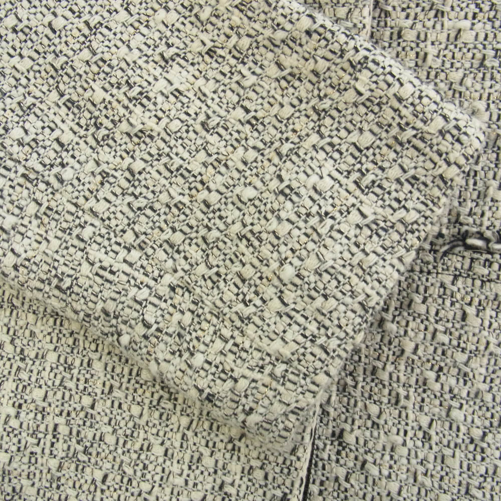 DRESSTERIOR ドレステリア M-77W-31 ツイード ノーカラー ジャケット ミニスカート セットアップ 36【中古】
