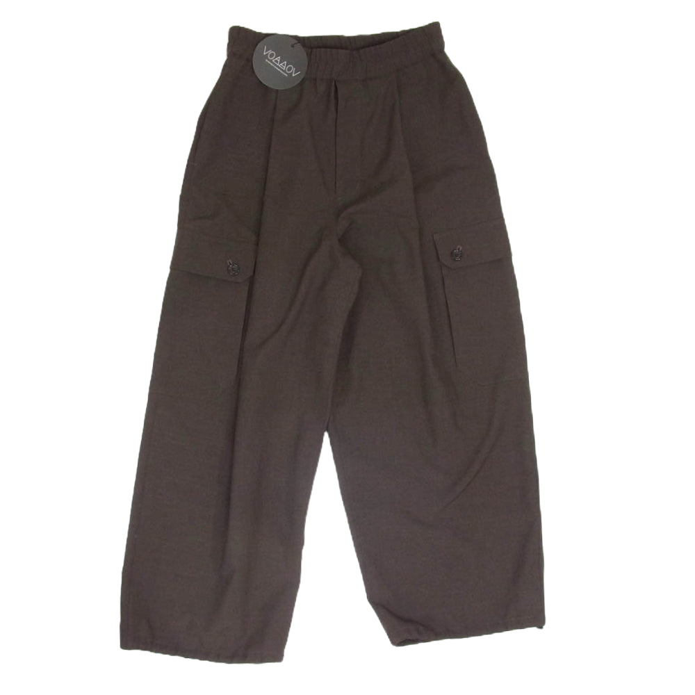ヴォアーブ VOPT-L113 SUMMER WOOL LIKE WIDE CARGO PANTS サマーウールライク ワイド カーゴパンツ ブラウン系 1【新古品】【未使用】【中古】