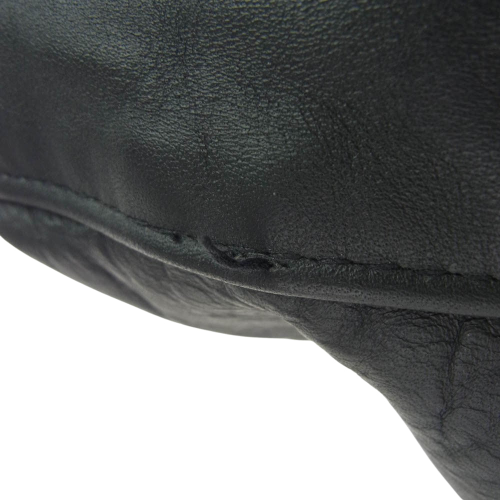 schott ショット 641E USA製 フリースライニング付属 レザー シングルライダースジャケット ブラック系 38【中古】