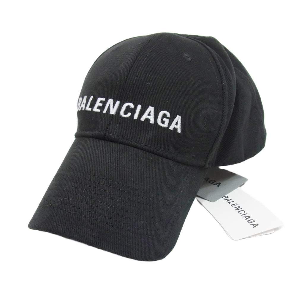 BALENCIAGA バレンシアガ 782787 410B2 1077 ARCHETYPE logo cap ロゴ キャップ ブラック系 L【極上美品】【中古】