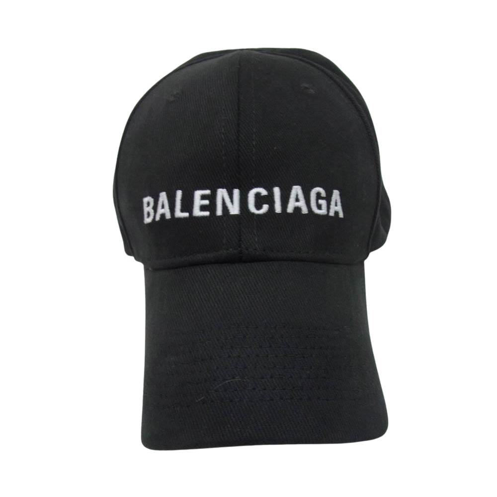 BALENCIAGA バレンシアガ 782787 410B2 1077 ARCHETYPE logo cap ロゴ キャップ ブラック系 L【極上美品】【中古】