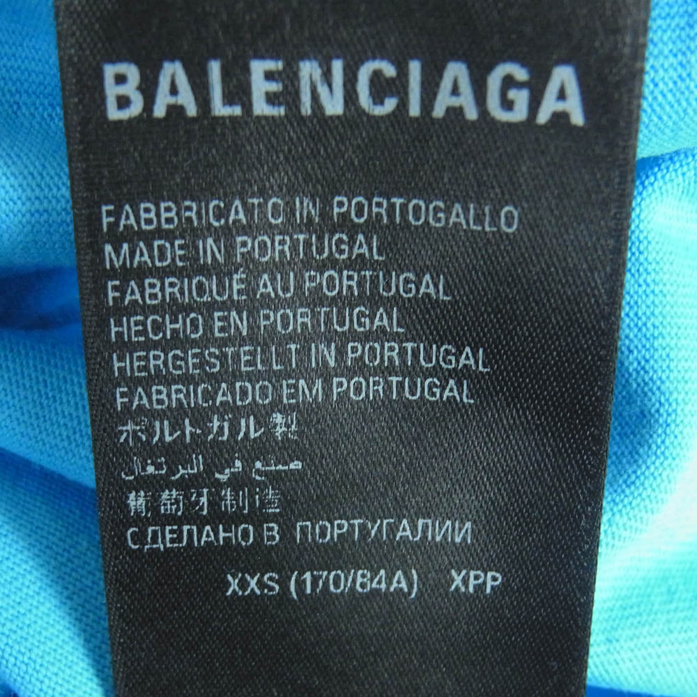 BALENCIAGA バレンシアガ Distressed Political Campaign T-Shirt 半袖 Tシャツ ライトブルー系 XXS【極上美品】【中古】