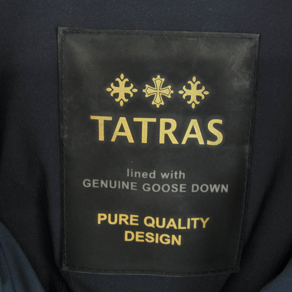 TATRAS タトラス 16AW LTA16A4497 VALEE ヴァレー ショールカラー ベルト付き ダウンコート ダウンジャケット ネイビー系 03【中古】